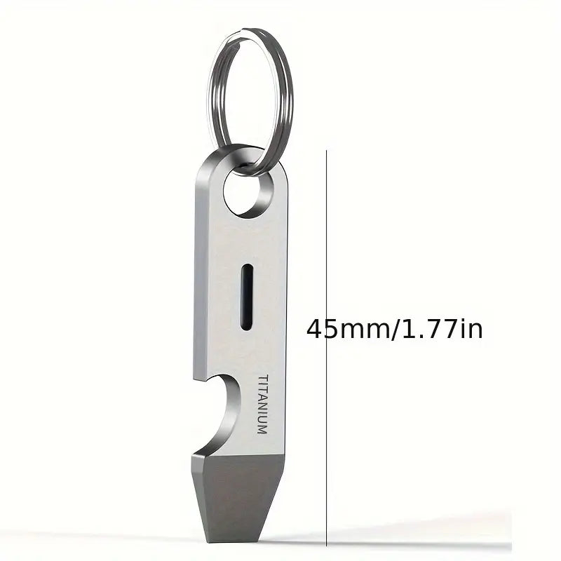 Titanium Outdoor EDC Tools Keychain Small Crowbar Multifunctional Bottle Opener