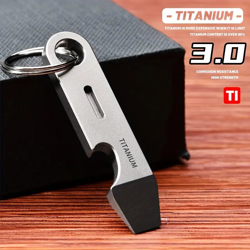 Titanium Outdoor EDC Tools Keychain Small Crowbar Multifunctional Bottle Opener