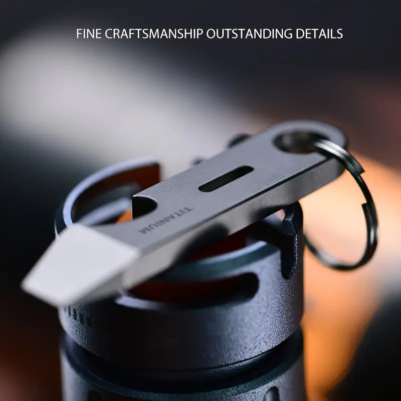 Titanium Outdoor EDC Tools Keychain Small Crowbar Multifunctional Bottle Opener